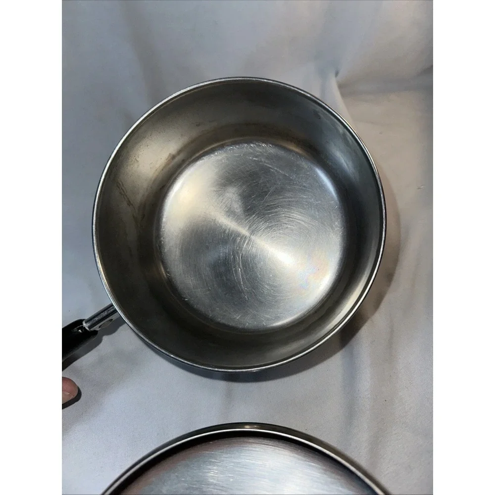 Vintage Revere Ware 1 Quart Stainless Steel Saucepan Copper Clad Bottom and Lid - Picture 5 of 7